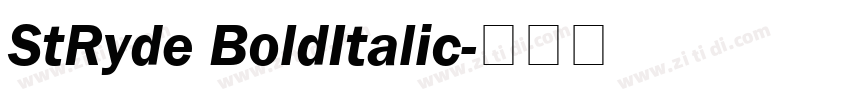 StRyde BoldItalic字体转换